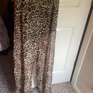 Cheetah pants with shorts in them